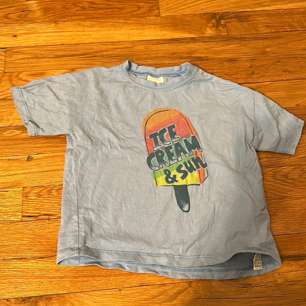 Zara ice cream and sun t shirt, size 2-3, excellent condition